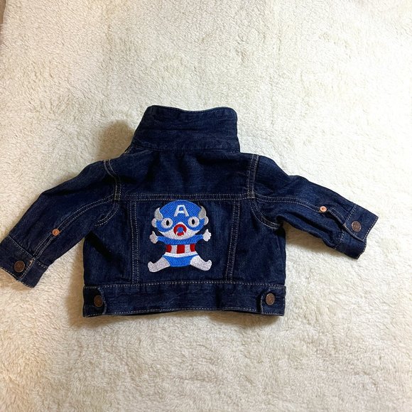 Baby GAP 0-6 month Jean Jacket Customizable Monogram - Picture 1 of 10